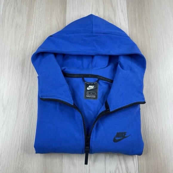 Nike Sportswear Tech Men's Full Zip Hoodie Size M Medium Blue AA3784-480 - Picture 1 of 12